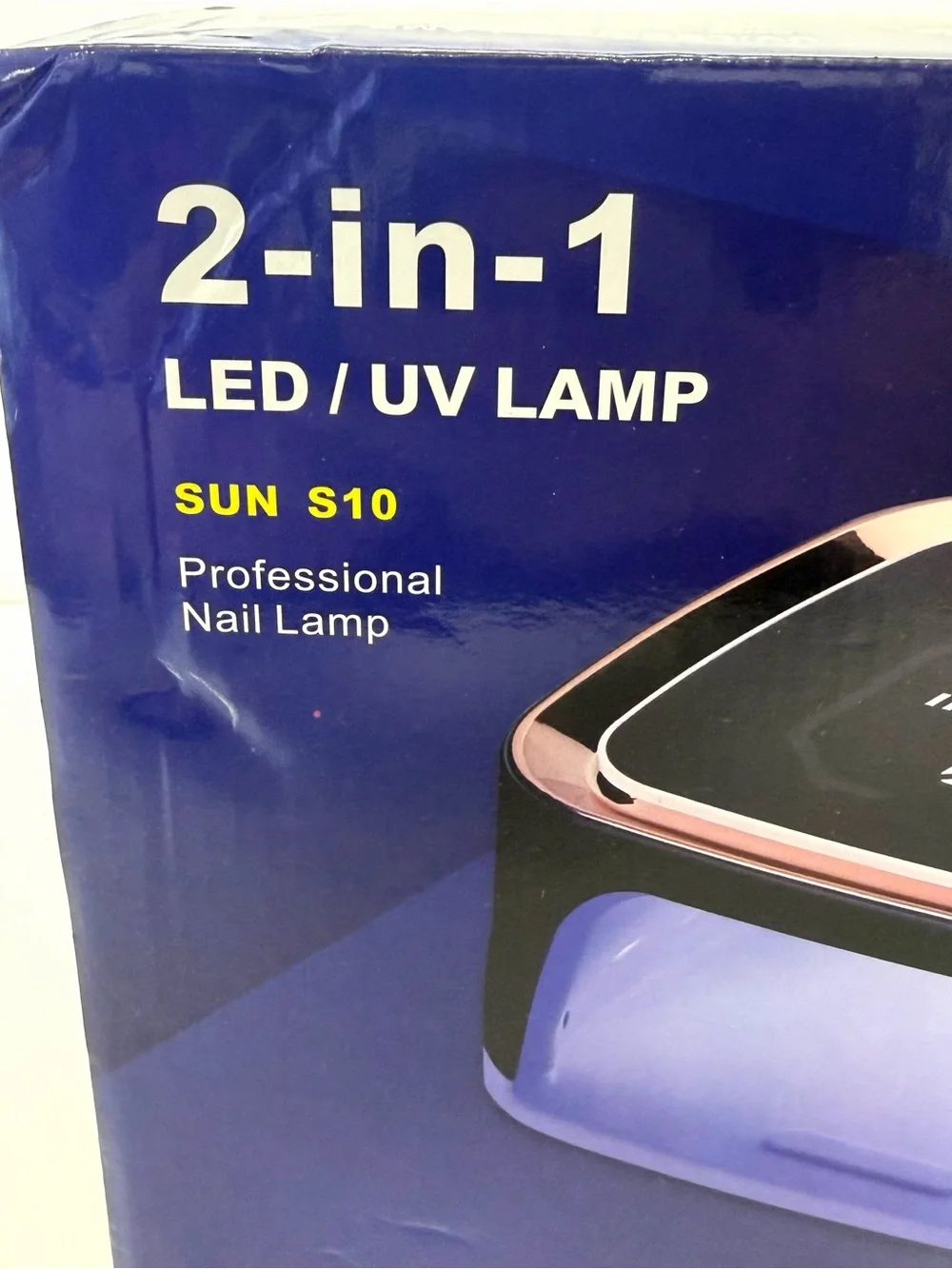 SUN S10 Professional 2-in-1 LED/UV Nail Lamp in Black with Rose Gold Trim